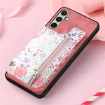 Custodia per telefono con retro a portafoglio con cerniera dipinta in stile retrò, For Samsung Galaxy A36, For Samsung Galaxy S24 Ultra 5G, For Samsung Galaxy S24+ 5G, For Samsung Galaxy A05