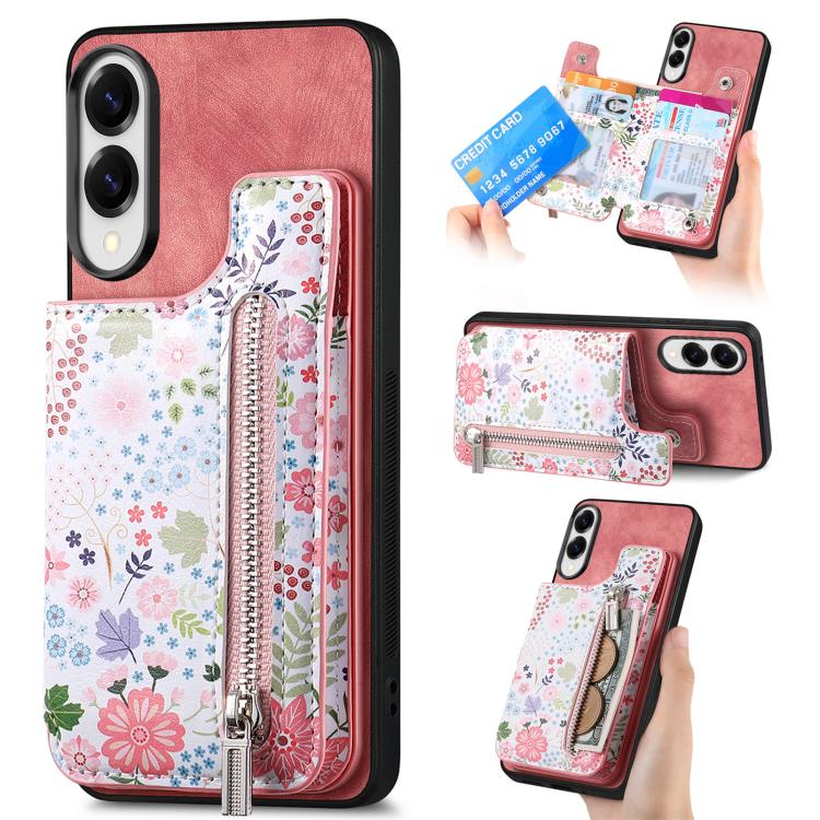 Custodia per telefono con retro a portafoglio con cerniera dipinta in stile retrò, For Samsung Galaxy A57 5G, For Samsung Galaxy A37 5G, For Samsung Galaxy S25 Edge 5G, For Samsung Galaxy A56 5G