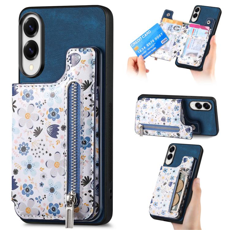 Custodia per telefono con retro a portafoglio con cerniera dipinta in stile retrò, For Samsung Galaxy A57 5G, For Samsung Galaxy A37 5G, For Samsung Galaxy S25 Edge 5G, For Samsung Galaxy A56 5G