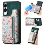 Custodia per telefono con retro a portafoglio con cerniera dipinta in stile retrò, For Samsung Galaxy A57 5G, For Samsung Galaxy A37 5G, For Samsung Galaxy S25 Edge 5G, For Samsung Galaxy A56 5G