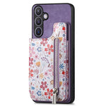 Custodia per telefono con retro a portafoglio con cerniera dipinta in stile retrò, For Samsung Galaxy A57 5G, For Samsung Galaxy A37 5G, For Samsung Galaxy S25 Edge 5G, For Samsung Galaxy A56 5G