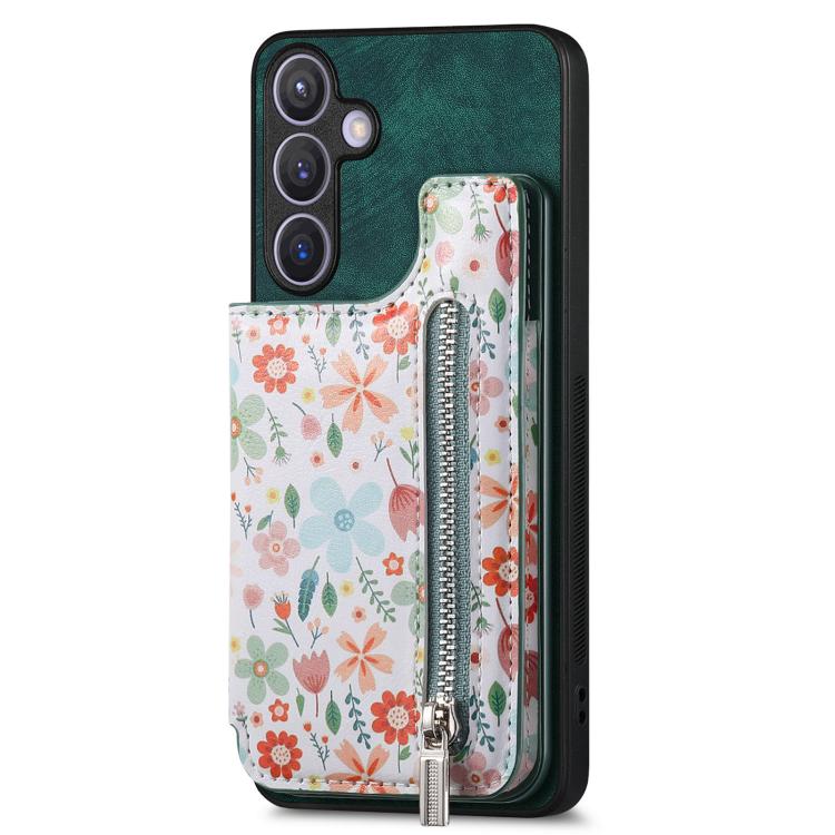 Custodia per telefono con retro a portafoglio con cerniera dipinta in stile retrò, For Samsung Galaxy A57 5G, For Samsung Galaxy A37 5G, For Samsung Galaxy S25 Edge 5G, For Samsung Galaxy A56 5G