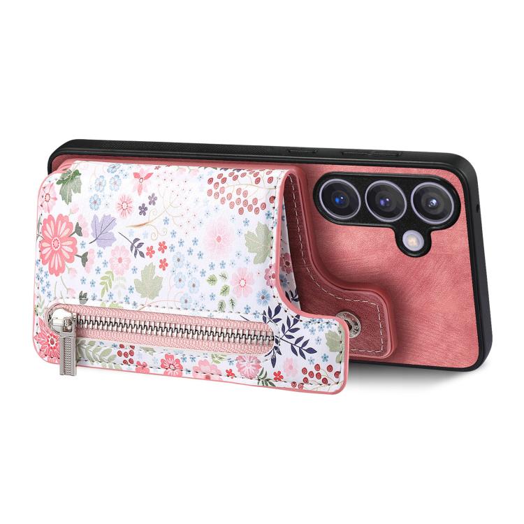 Custodia per telefono con retro a portafoglio con cerniera dipinta in stile retrò, For Samsung Galaxy A57 5G, For Samsung Galaxy A37 5G, For Samsung Galaxy S25 Edge 5G, For Samsung Galaxy A56 5G