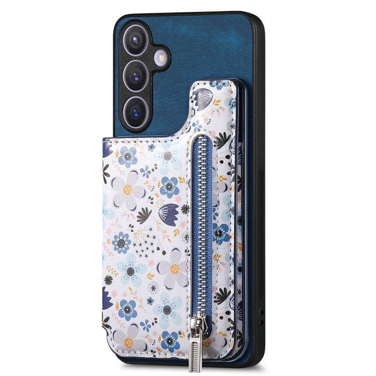 Custodia per telefono con retro a portafoglio con cerniera dipinta in stile retrò, For Samsung Galaxy A57 5G, For Samsung Galaxy A37 5G, For Samsung Galaxy S25 Edge 5G, For Samsung Galaxy A56 5G