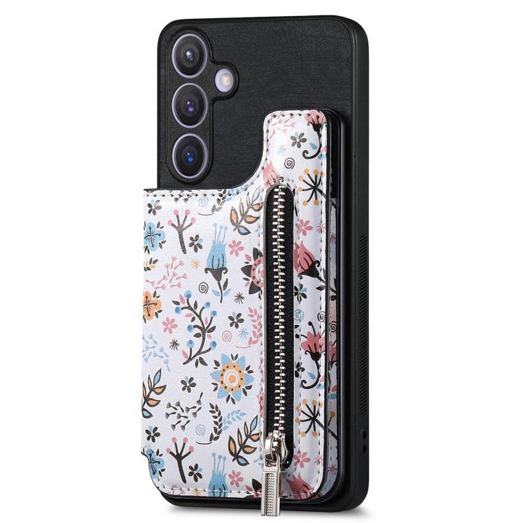 Custodia per telefono con retro a portafoglio con cerniera dipinta in stile retrò, For Samsung Galaxy A57 5G, For Samsung Galaxy A37 5G, For Samsung Galaxy S25 Edge 5G, For Samsung Galaxy A56 5G