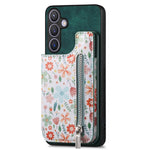 Custodia per telefono con retro a portafoglio con cerniera dipinta in stile retrò, For Samsung Galaxy A57 5G, For Samsung Galaxy A37 5G, For Samsung Galaxy S25 Edge 5G, For Samsung Galaxy A56 5G