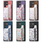 Custodia per telefono con retro a portafoglio con cerniera dipinta in stile retrò, For Samsung Galaxy A32 5G, For Samsung Galaxy A21S, For Samsung Galaxy A31, For Samsung Galaxy A71