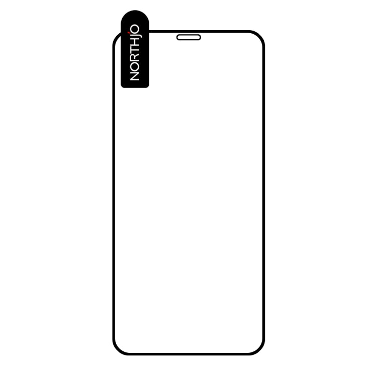Pellicola protettiva per schermo NORTHJO A++, con colla completa, stampa in seta, pellicola in vetro temperato, For iPhone 11 Pro / X / XS