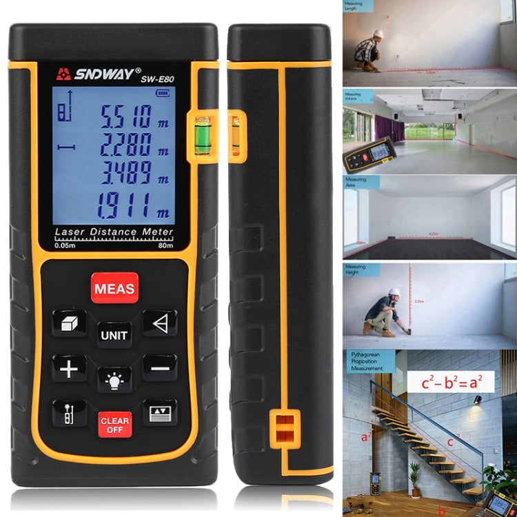 Telemetro laser portatile SNDWAY SW-E80 15.9cm