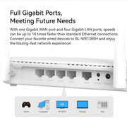 Router wireless ripetitore WiFi 5G dual band ad alta velocità con porta Gigabit completa LB-LINK WR1300H 1200M