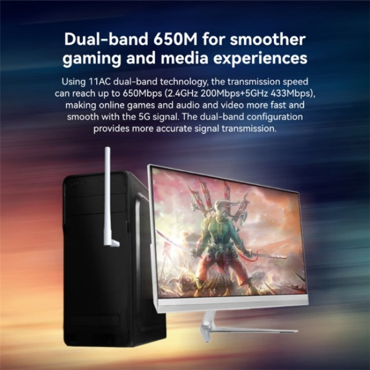 LB-LINK WDN650A per computer desktop laptop Scheda di rete USB wireless dual band 650M