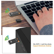 WAVLINK WN688A3D Adattatore di rete wireless dual band AC1300 Dongle WiFi USB 3.0 portatile, WN688A3D