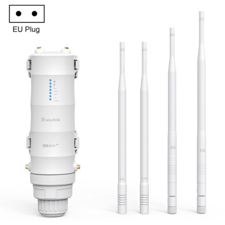 Router WAVLINK WN572HE4D AC1200 4G LTE WiFi Dual Band 4 antenne rimovibili, US Plug, UK Plug, AU Plug, EU Plug