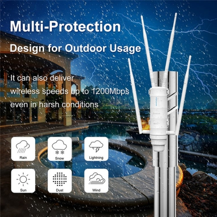 Router WAVLINK WN572HE4D AC1200 4G LTE WiFi Dual Band 4 antenne rimovibili, US Plug, UK Plug, AU Plug, EU Plug