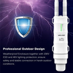 WAVLINK WN570HN2 Router da esterno 300Mbps con modalità WAN/AP/ripetitore alimentato PoE, US Plug, UK Plug, EU Plug, AU Plug