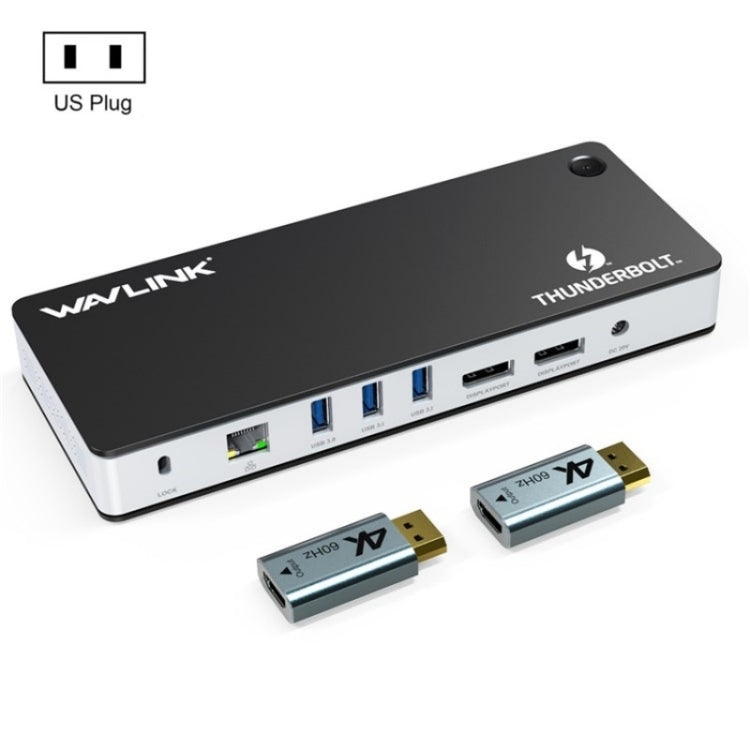 WAVLINK UTD21H Convertitore hub 4K Dual DisplayPort 11 in 1 Docking station Thunderbolt 3, US Plug, UK Plug, EU Plug, AU Plug