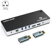 WAVLINK UTD21H Convertitore hub 4K Dual DisplayPort 11 in 1 Docking station Thunderbolt 3, US Plug, UK Plug, EU Plug, AU Plug