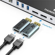 WAVLINK UTD21H Convertitore hub 4K Dual DisplayPort 11 in 1 Docking station Thunderbolt 3, US Plug, UK Plug, EU Plug, AU Plug
