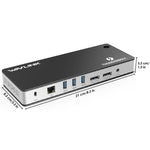 WAVLINK UTD21H Convertitore hub 4K Dual DisplayPort 11 in 1 Docking station Thunderbolt 3, US Plug, UK Plug, EU Plug, AU Plug