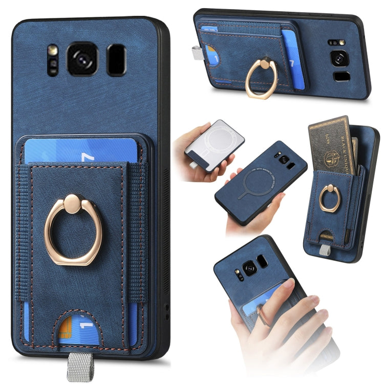 Custodia per telefono in pelle con borsa magnetica retrò divisibile, For Samsung Galaxy Note10+, For Samsung Galaxy S8+