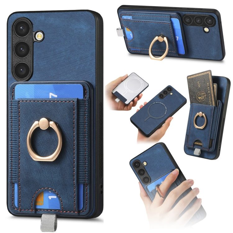 Custodia per telefono in pelle con borsa magnetica retrò divisibile, For Samsung Galaxy A05s, For Samsung Galaxy S23 FE 5G, For Samsung Galaxy M14, For Samsung Galaxy A24