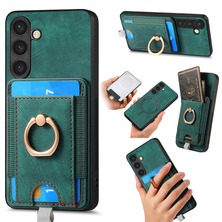 Custodia per telefono in pelle con borsa magnetica retrò divisibile, For Samsung Galaxy A05s, For Samsung Galaxy S23 FE 5G, For Samsung Galaxy M14, For Samsung Galaxy A24
