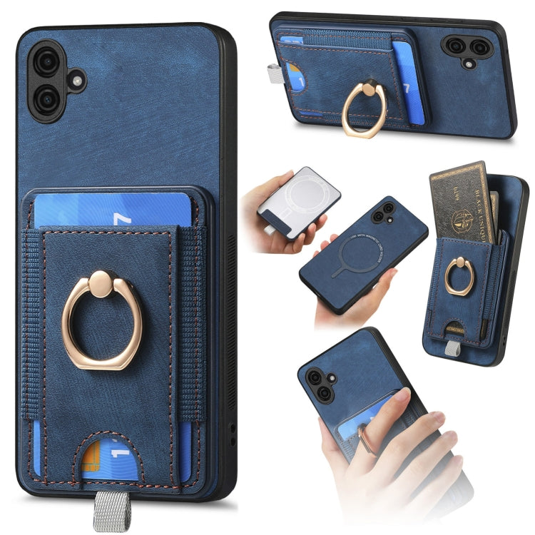 Custodia per telefono in pelle con borsa magnetica retrò divisibile, For Samsung Galaxy S24 Ultra 5G, For Samsung Galaxy S24+ 5G, For Samsung Galaxy S24 5G, For Samsung Galaxy A05