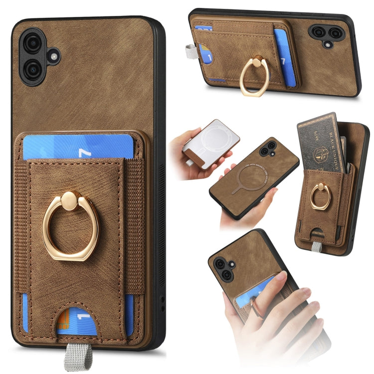 Custodia per telefono in pelle con borsa magnetica retrò divisibile, For Samsung Galaxy S24 Ultra 5G, For Samsung Galaxy S24+ 5G, For Samsung Galaxy S24 5G, For Samsung Galaxy A05