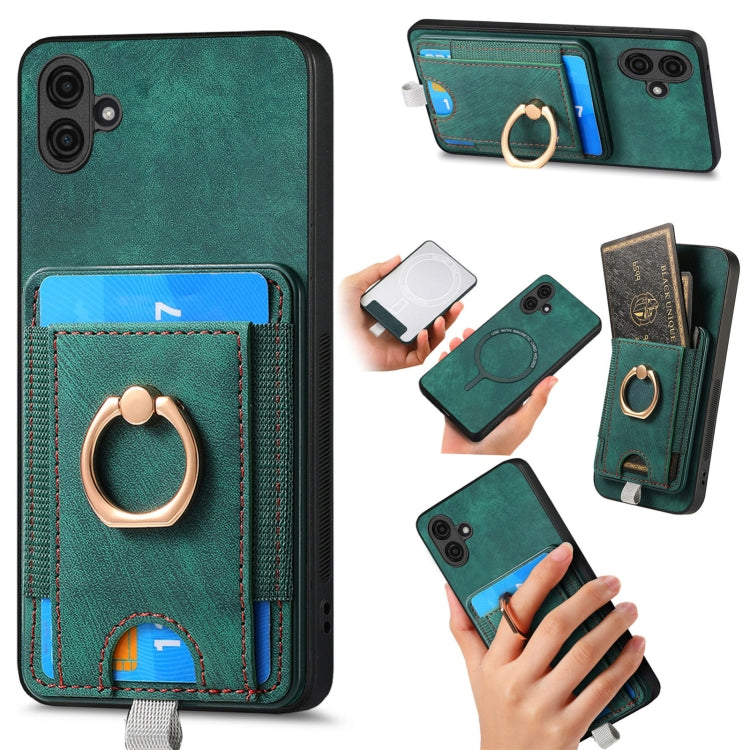 Custodia per telefono in pelle con borsa magnetica retrò divisibile, For Samsung Galaxy S24 Ultra 5G, For Samsung Galaxy S24+ 5G, For Samsung Galaxy S24 5G, For Samsung Galaxy A05