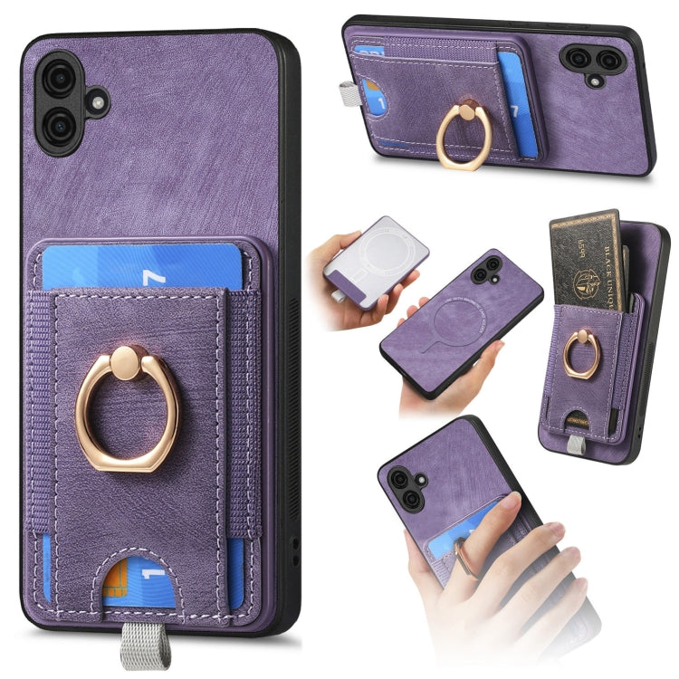 Custodia per telefono in pelle con borsa magnetica retrò divisibile, For Samsung Galaxy S24 Ultra 5G, For Samsung Galaxy S24+ 5G, For Samsung Galaxy S24 5G, For Samsung Galaxy A05