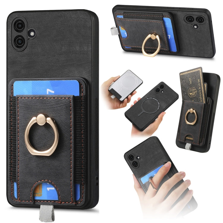 Custodia per telefono in pelle con borsa magnetica retrò divisibile, For Samsung Galaxy S23+ 5G, For Samsung Galaxy S23 5G, For Samsung Galaxy A04 4G, For Samsung Galaxy M53 5G