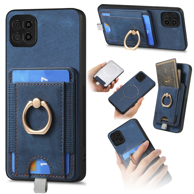 Custodia per telefono in pelle con borsa magnetica retrò divisibile, For Samsung Galaxy S23+ 5G, For Samsung Galaxy S23 5G, For Samsung Galaxy A04 4G, For Samsung Galaxy M53 5G