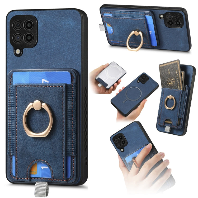 Custodia per telefono in pelle con borsa magnetica retrò divisibile, For Samsung Galaxy S22 Ultra 5G, For Samsung Galaxy S22+ 5G, For Samsung Galaxy S22 5G, For Samsung Galaxy M32 4G