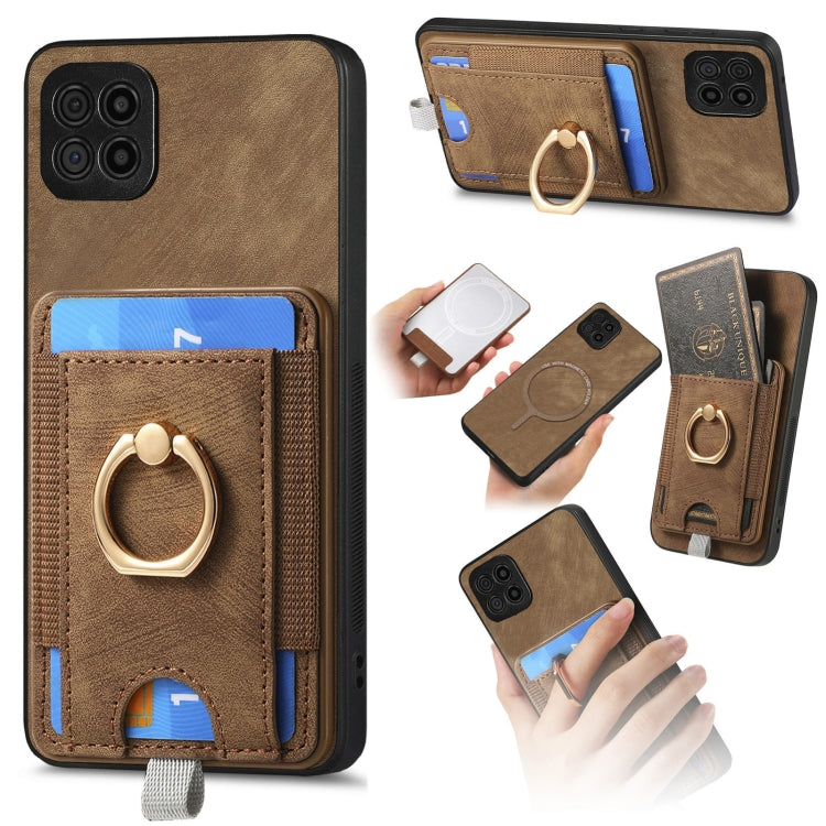 Custodia per telefono in pelle con borsa magnetica retrò divisibile, For Samsung Galaxy A22 4G, For Samsung Galaxy A22 5G, For Samsung Galaxy S21 FE 5G, For Samsung Galaxy A32 4G