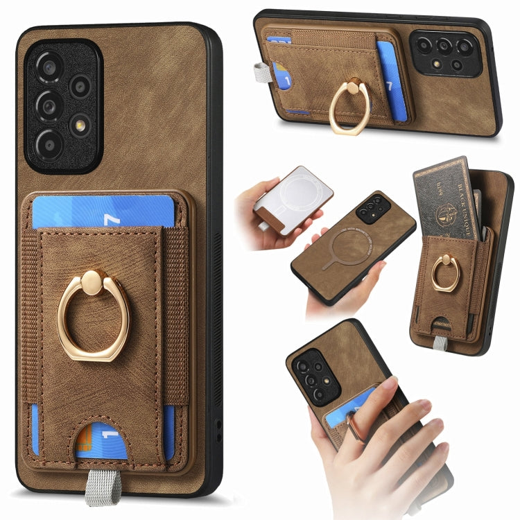 Custodia per telefono in pelle con borsa magnetica retrò divisibile, For Samsung Galaxy A53 5G, For Samsung Galaxy A52, For Samsung Galaxy Note20 Ultra, For Samsung Galaxy Note20