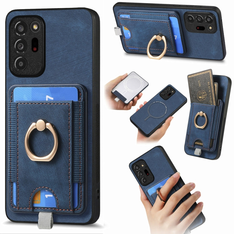 Custodia per telefono in pelle con borsa magnetica retrò divisibile, For Samsung Galaxy A53 5G, For Samsung Galaxy A52, For Samsung Galaxy Note20 Ultra, For Samsung Galaxy Note20