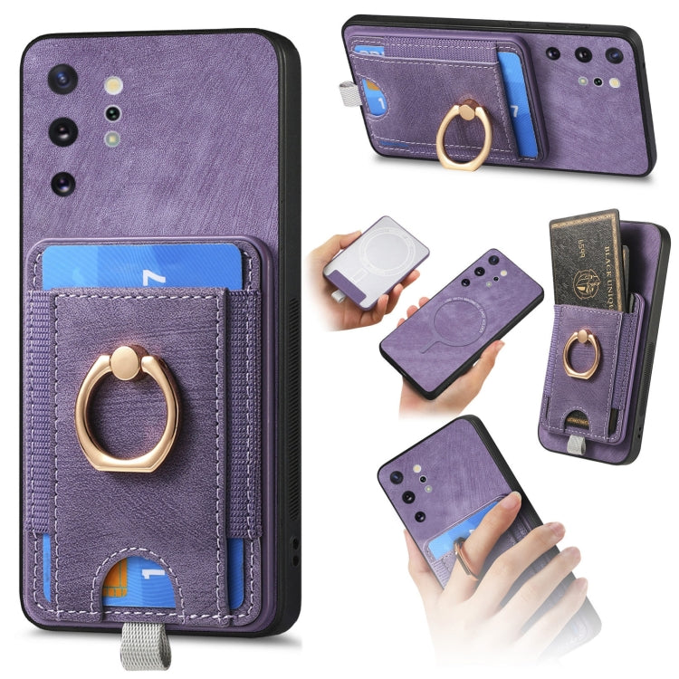 Custodia per telefono in pelle con borsa magnetica retrò divisibile, For Samsung Galaxy Note10+, For Samsung Galaxy S8+