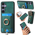 Custodia per telefono in pelle con borsa magnetica retrò divisibile, For Samsung Galaxy A36, For Samsung Galaxy S25 5G, For Samsung Galaxy S25+ 5G, For Samsung Galaxy S25 Ultra 5G