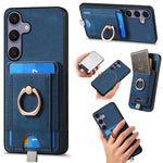 Custodia per telefono in pelle con borsa magnetica retrò divisibile, For Samsung Galaxy A36, For Samsung Galaxy S25 5G, For Samsung Galaxy S25+ 5G, For Samsung Galaxy S25 Ultra 5G
