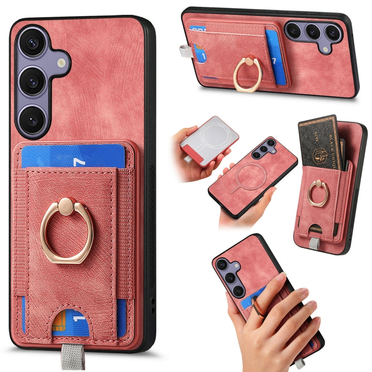 Custodia per telefono in pelle con borsa magnetica retrò divisibile, For Samsung Galaxy A36, For Samsung Galaxy S25 5G, For Samsung Galaxy S25+ 5G, For Samsung Galaxy S25 Ultra 5G