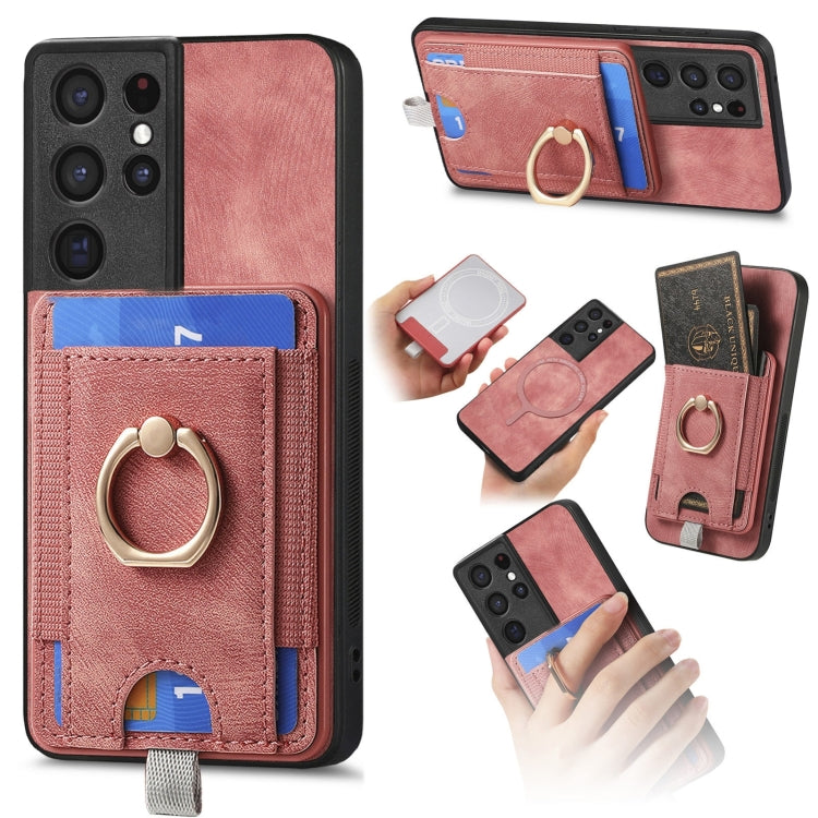 Custodia per telefono in pelle con borsa magnetica retrò divisibile, For Samsung Galaxy A36, For Samsung Galaxy S25 5G, For Samsung Galaxy S25+ 5G, For Samsung Galaxy S25 Ultra 5G