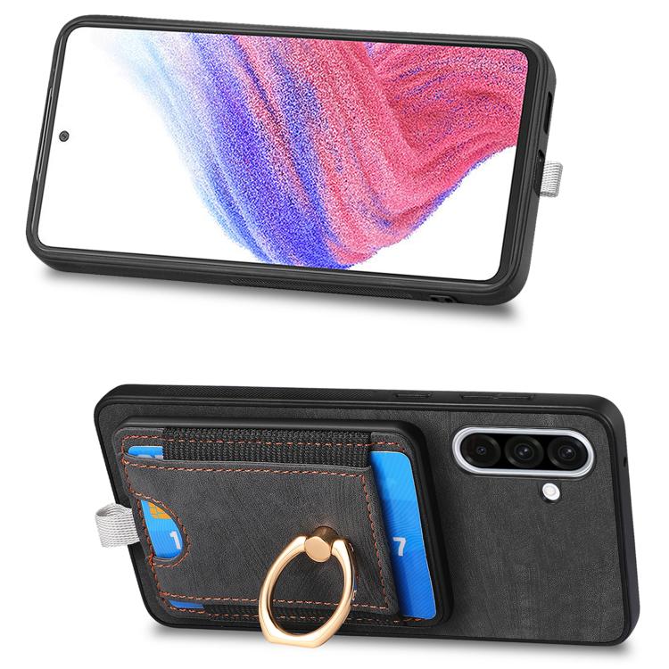 Custodia per telefono in pelle con borsa magnetica retrò divisibile, For Samsung Galaxy A36, For Samsung Galaxy S25 5G, For Samsung Galaxy S25+ 5G, For Samsung Galaxy S25 Ultra 5G