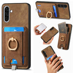 Custodia per telefono in pelle con borsa magnetica retrò divisibile, For Samsung Galaxy A36, For Samsung Galaxy S25 5G, For Samsung Galaxy S25+ 5G, For Samsung Galaxy S25 Ultra 5G