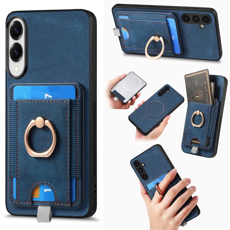 Custodia per telefono in pelle con borsa magnetica retrò divisibile, For Samsung Galaxy A57 5G, For Samsung Galaxy A37 5G, For Samsung Galaxy S25 Edge 5G, For Samsung Galaxy A56 5G