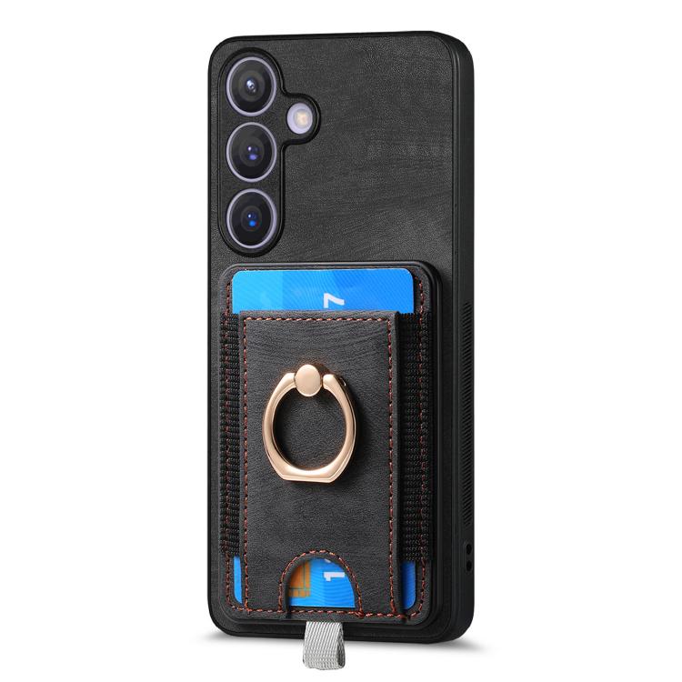 Custodia per telefono in pelle con borsa magnetica retrò divisibile, For Samsung Galaxy A57 5G, For Samsung Galaxy A37 5G, For Samsung Galaxy S25 Edge 5G, For Samsung Galaxy A56 5G