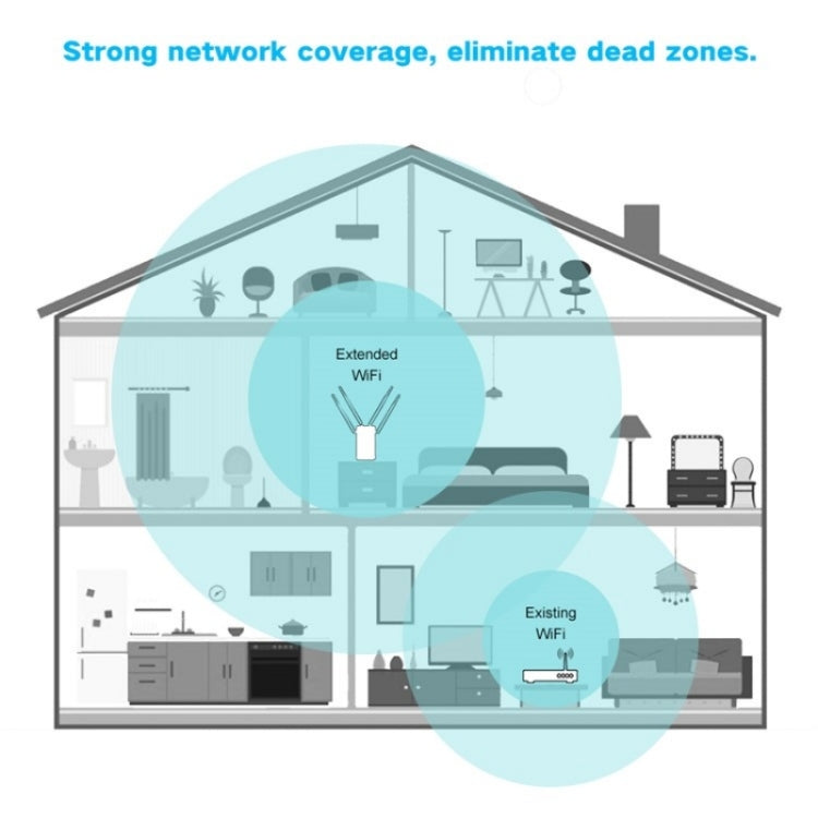 WAVLINK WN579A3 Estensore WiFi domestico Router wireless AP dual band da 1200Mbps 2,4GHz/5GHz, US Plug, UK Plug, EU Plug, AU Plug