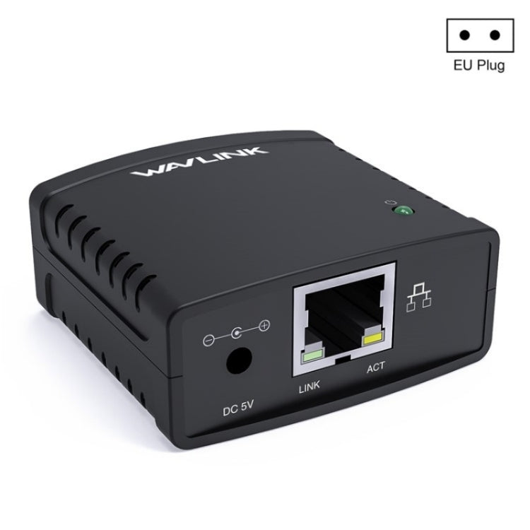 WAVLINK NU72P11 Server di stampa di rete da 100 Mbps Adattatore di alimentazione per stampante di rete USB 2.0, US Plug, UK Plug, EU Plug, AU Plug