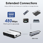 Server di Stampa Wireless USB 2.0 con LAN 10/100 Mbps e Bridge WiFi SYA002428201C B8044
