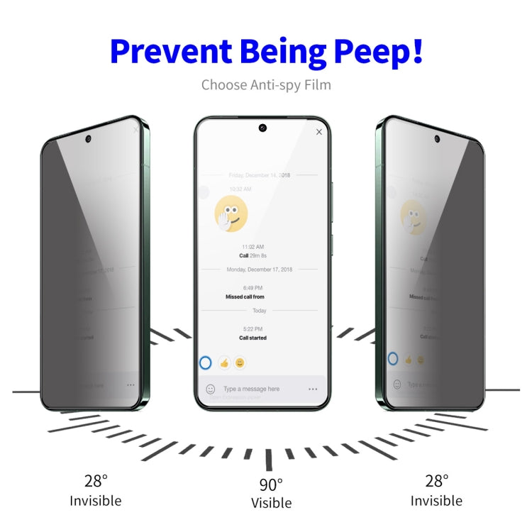 ENKAY Hat-Prince Pellicola in vetro temperato per la privacy anti-peeping da 28 gradi, For Samsung Galaxy S23 FE 5G, For Samsung Galaxy F54, For Samsung Galaxy A24 4G, For Samsung Galaxy S23+ 5G, For Samsung Galaxy S23 5G, For Samsung Galaxy A37 / A57 ...