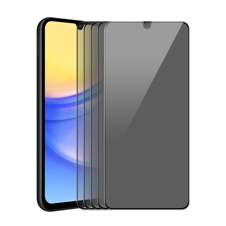5 pellicole in vetro temperato per la privacy ENKAY Hat-Prince da 28 gradi, For Samsung Galaxy A37 / A57, For Samsung Galaxy S25 FE 5G, For Samsung Galaxy A07 4G, For Samsung Galaxy A17 5G, For Samsung Galaxy A56 5G, For Samsung Galaxy A26 5G          ...